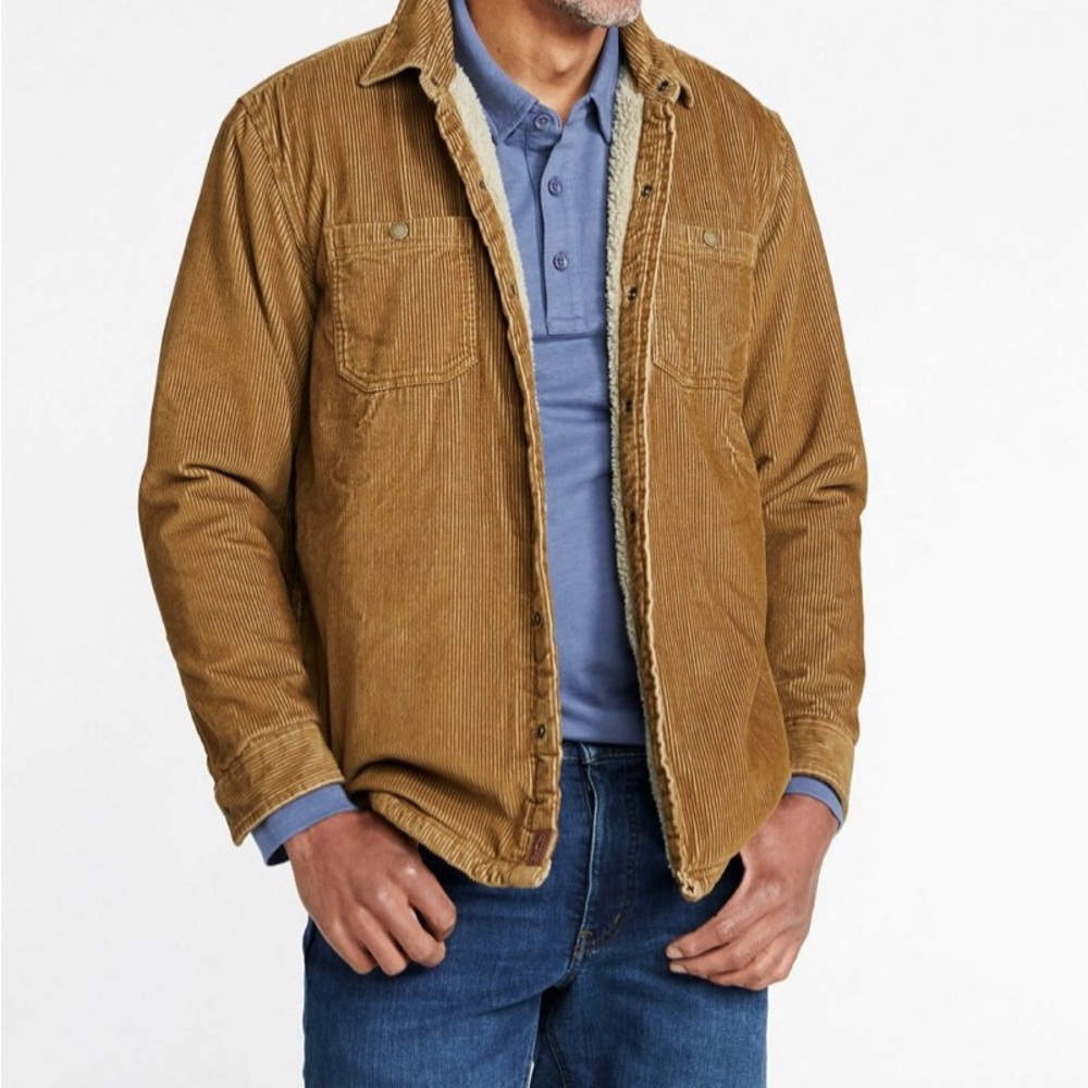 Men’s Large L.L.Bean corduroy Sherpa lined jacket